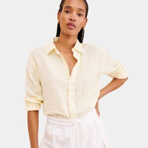 Polo Ralph Lauren Yellow & White Striped Linen Button-Up Shirt – Size M